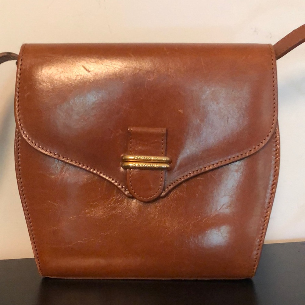 Vintage Portfolio Perry Ellis Leather Bag